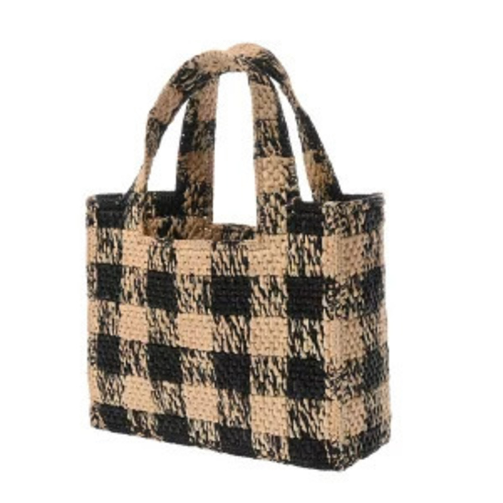 Loewe Handbag Black Font Tote Raffia Black